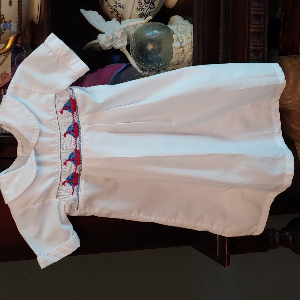 Baby boys smocked day gown